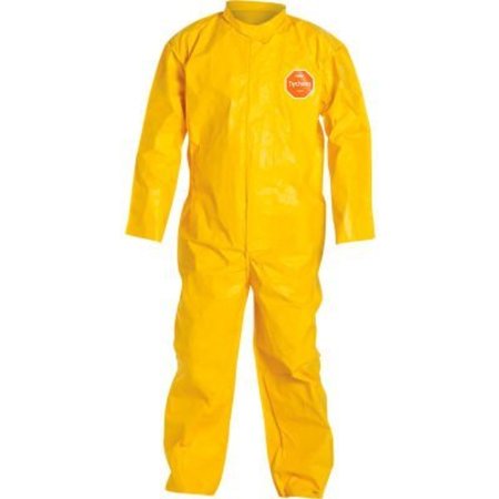 DUPONT DuPont Tychem 2000, Coverall, Front Zipper, Bound Seams, Yellow, 3X, 12/Qty QC120BYL3X001200